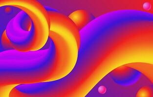 Modern Abstract 3D Colorful Fluid background vector