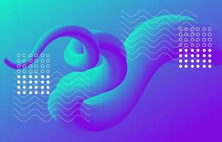 Modern Abstract 3D Colorful Fluid background vector