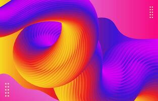 Modern Abstract 3D Colorful Fluid background vector