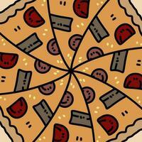 art color of pattern with pizza. photo