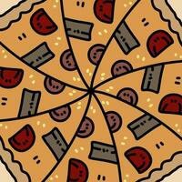 art color of pattern with pizza. photo