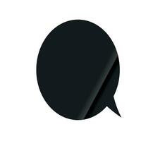 Text and speech in a black balloon for chat. Cloud icon, bubble doodle. Flat vector illustrations isolated in background.