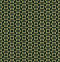 Seamless zigzag abstract background pattern. Six-pointed star and hexagon shape green, yellow. Texture design for textile, tile, cover, poster, backdrop, banner, wall. Vector illustration.