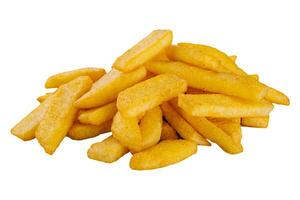 French fries potatoes isolated on white background photo