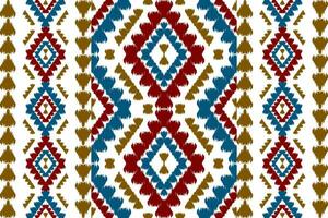 alfombra étnica patrón ikat art. patrón geométrico étnico ikat sin costuras en tribal. estilo mexicano vector