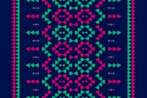 Ethnic ikat seamless pattern in tribal. American, Mexican style. Aztec geometric ornament print. vector