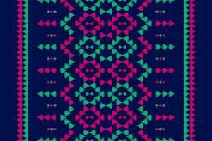 Ethnic ikat seamless pattern in tribal. American, Mexican style. Aztec geometric ornament print. vector