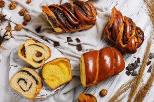 Homemade yest buns with poppy seed photo