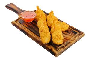 Fried Shrimps tempura with sweet chili sauce photo