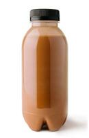 chocolate smoothies milkshake in bottle photo