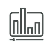 Graph related icon outline and linear vector. vector