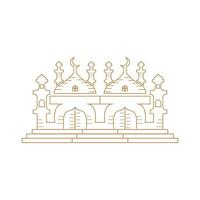 Mosque Logo Design Muslim Place of Worship Vector Simple Template