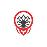 Spider Logo, Retro Vintage Insect Vector Design Vector Template