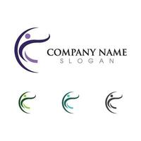 Human character logo sign vector