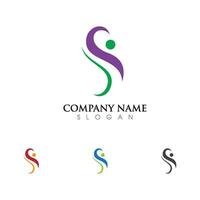 Human character logo sign vector