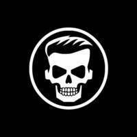 Skull, Black and White Vector illustration