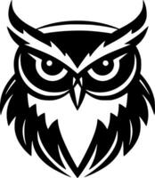 Owl - Black and White Isolated Icon - Vector illustration