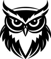 Owl - Black and White Isolated Icon - Vector illustration