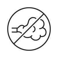 Prohibition of exhaust gases icon vector