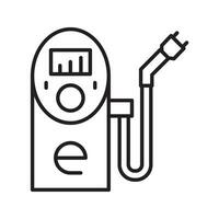 Electric vehicle charging station icon vector