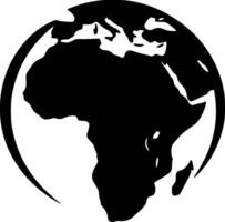 Africa, Black and White Vector illustration