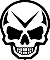 Skull, Black and White Vector illustration