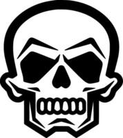 Skull, Black and White Vector illustration