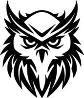 Owl - Black and White Isolated Icon - Vector illustration