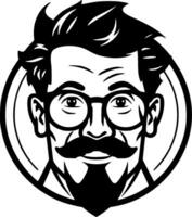 Teacher, Black and White Vector illustration