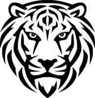 tigre, negro y blanco vector ilustración