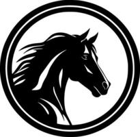 caballo - minimalista y plano logo - vector ilustración