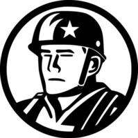 Military, Black and White Vector illustration