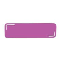 Rectangle pink frame line. square shape outline on hand draw style. vector illustration isolated