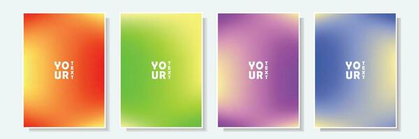 gradation modern cover collection, colorful background template vector