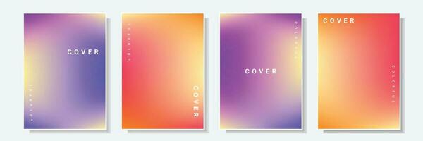 gradation multicolor cover collection background template vector