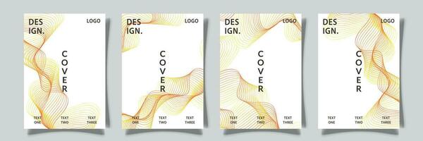 futuristic abstract wavy cover collection vector design