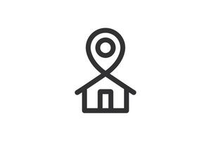 home pin logo simple design for position index vector