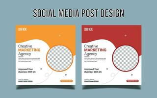 Digital Marketing Social Media Post banner Template, social media post banner design template. business marketing post. Digital marketing agency post banner, Digital marketing expert banner vector