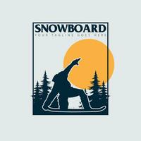 snowboard logo vector