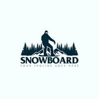 tabla de snowboard logo vector