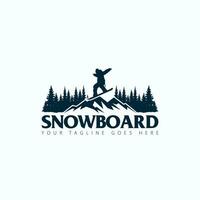 tabla de snowboard logo vector