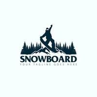 tabla de snowboard logo vector