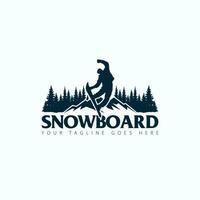 snowboard logo vector