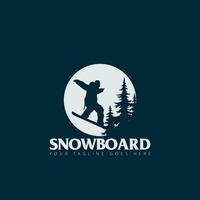 tabla de snowboard logo vector