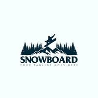 snowboard logo vector