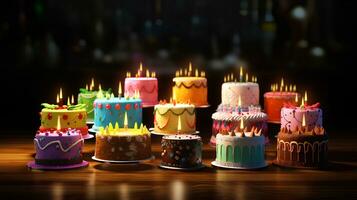 Beatiful birthday and gift cakes photo