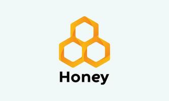 Honey bee hexagon simple logo for brand identity vector