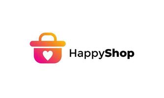 Basket or retail shop logo minimalist style design vector