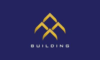 Roof elegant and luxury logo for property business company vector