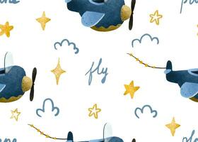 plane illustration pattern vector